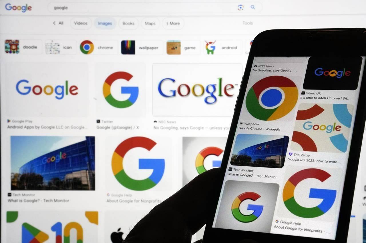FILE - Google logos are shown when searched on Google in New York, Sept. 11, 2023. Google will start deleting ‘inactive’ accounts in December. Under Google’s updated inactive account policy, which the tech giant announced back in May, accounts that haven’t been used in at least two years could be deleted. Accounts deemed inactive could be erased beginning Friday, Dec. 1. (AP Photo/Richard Drew, File)
