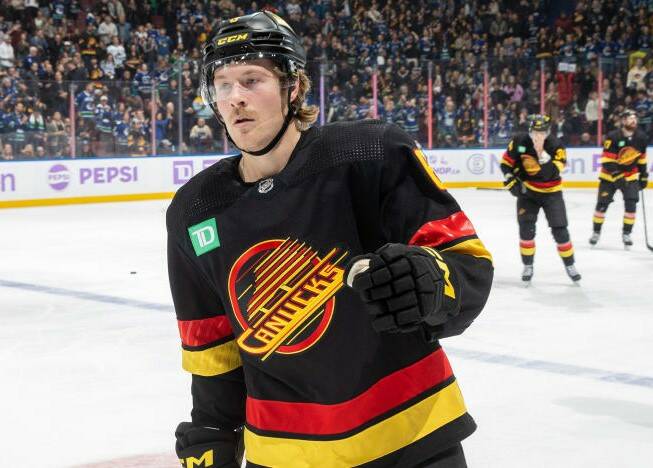 After two goals in Tuesday night’s 3-1 win over the Anaheim Ducks, Vancouver’s Brock Boeser now leads the NHL with 17 goals. courtesy- vancouvercanucks.com