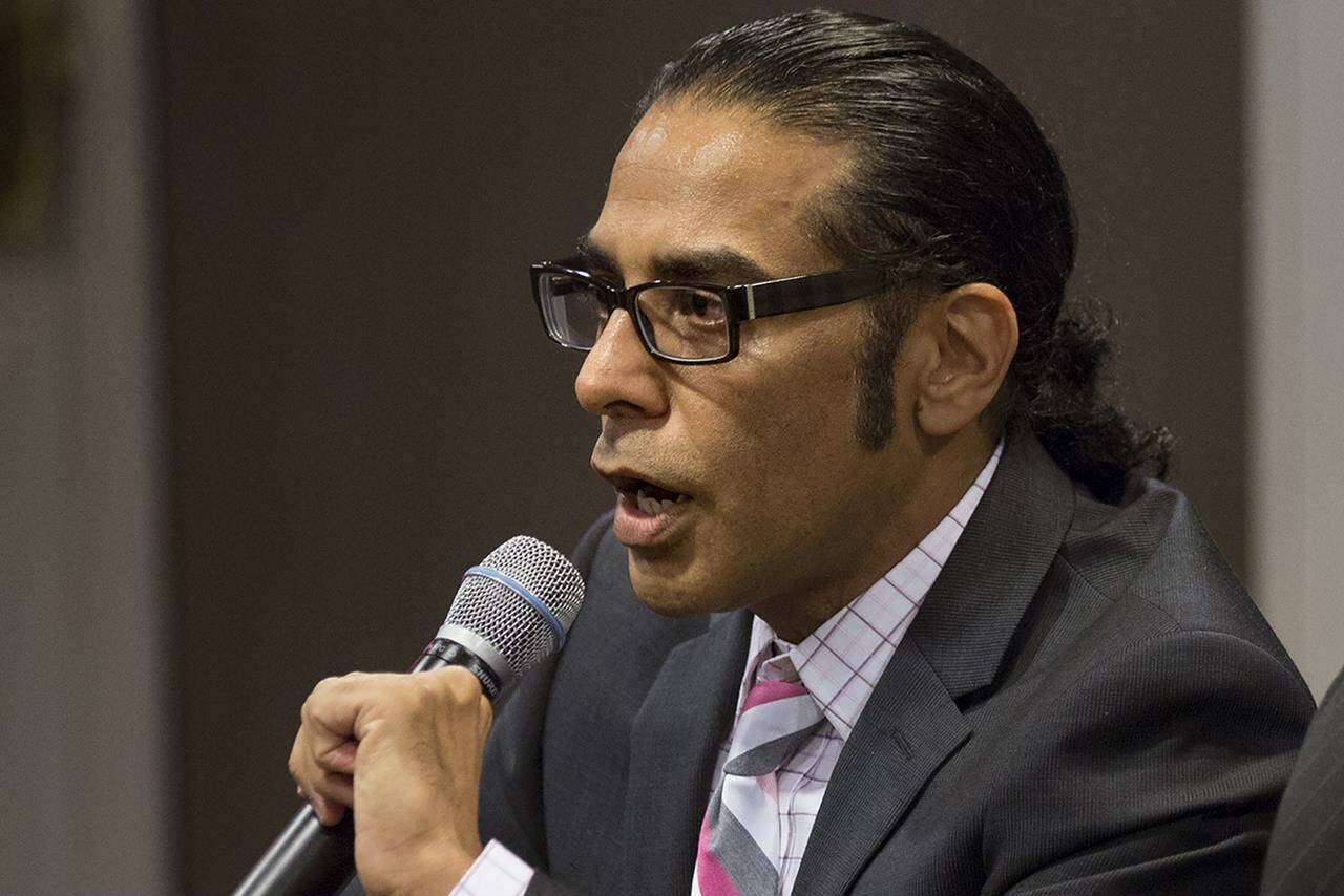 American prosecutors say a man allegedly involved in a murder plot against a Sikh activist on U.S. soil also discussed the killing of Canadian Hardeep Singh Nijjar, just hours after Nijjar was gunned down outside a British Columbia temple. The murder-for-hire plot against Gurpatwant Singh Pannun was revealed in a U.S. Federal Court indictment. Pannun speaks, Sept. 26, 2014 in New York. THE CANADIAN PRESS/AP-Craig Ruttle
