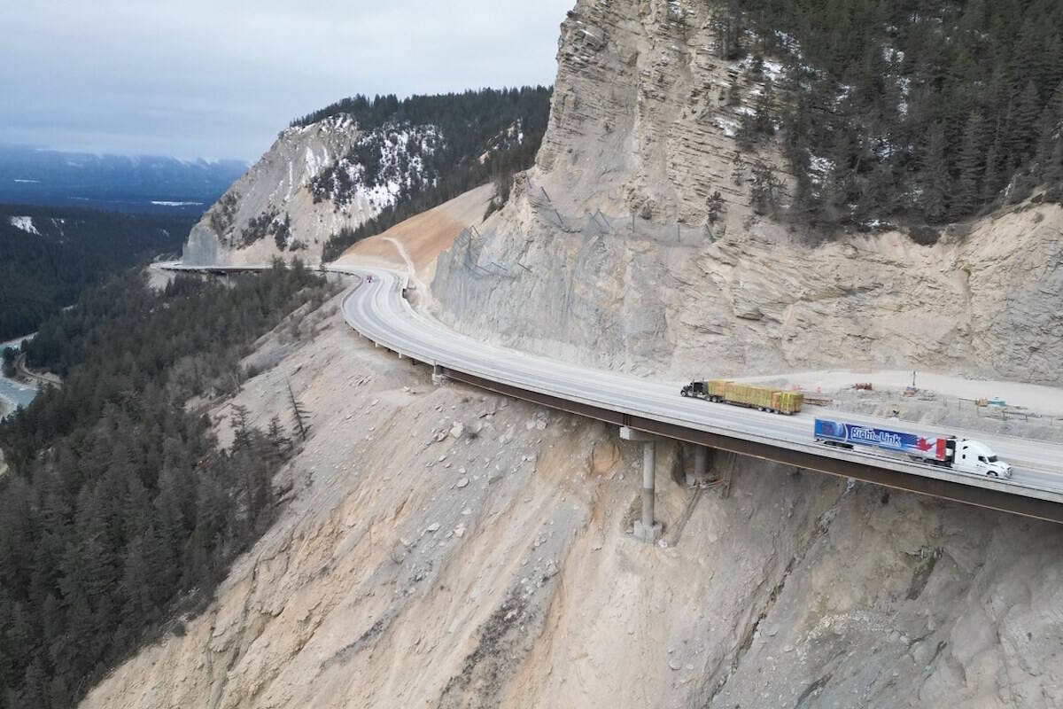 The Kicking Horse Canyon project was started a few years ago to expand and separate the Trans-Canada Highway east of Golden. (Ministry of Transportation and Infrastructure)