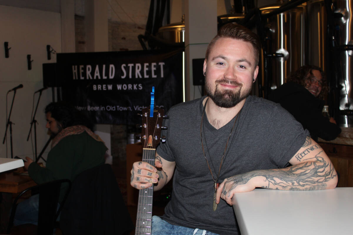 Peter McMaster runs one of the biggest open mics in Victoria. (Sam Duerksen/Black Press Media)