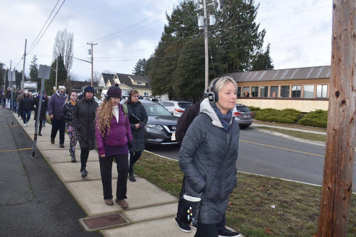 Participants take part in a Walk With Me event in Courtenay. Photo by Terry Farrell