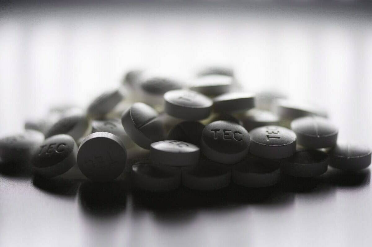 Pills masquareing as Oxycodone but are in fact fentanyl have arrived in the West Shore, according to the West Shore RCMP. (THE CANADIAN PRESS/Graeme Roy)