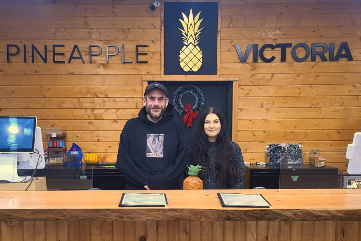 Left to right, Kurtis Tingley and Dakota Tollefson are both part of Pineapple Victoria’s management team. (Courtesy of Pineapple Victoria)