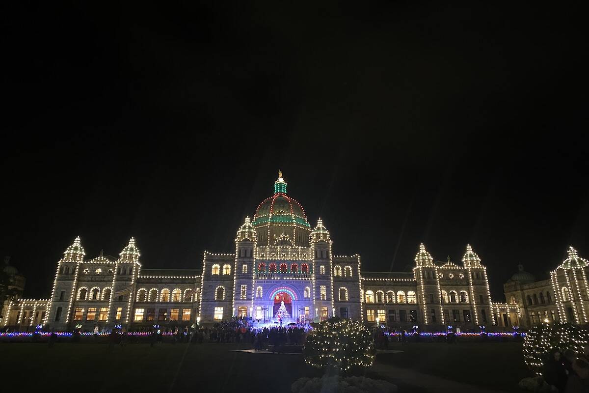 The 39th annual Christmas Lights Across Canada celebration in Victoria. (Jen Zielinski/ Black Press Media)
