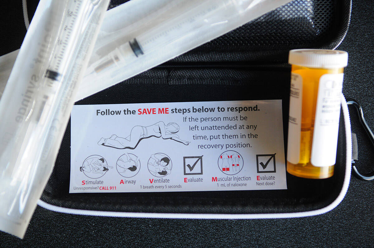 An overdose advisory has been issued for Greater Victoria. Pictured is a nalaxone kit.(Black Press Media)