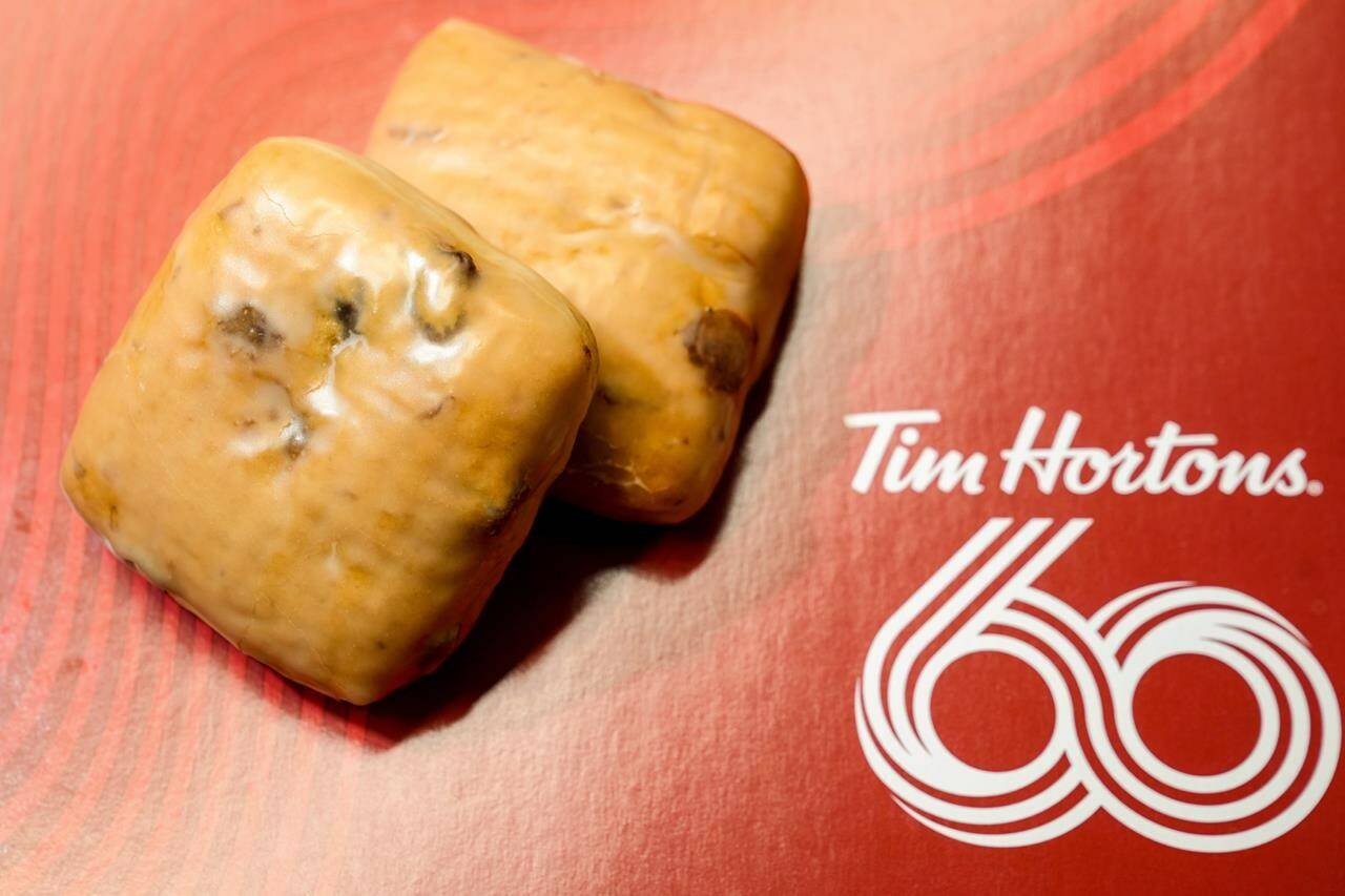 Dutchies are photographed at the Tim Hortons test kitchen in Toronto, Friday, Dec. 8, 2023. THE CANADIAN PRESS/Chris Young