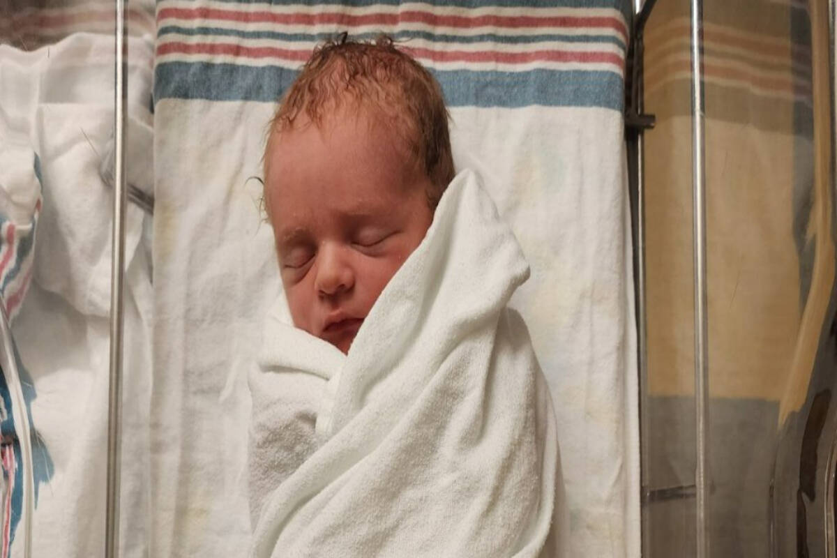 Ferguson 'Gus Kenneth was born at 2:06 a.m weighing in at seven pounds and eight ounces. 2024-01-01 (Photo supplied/ Island Heath)