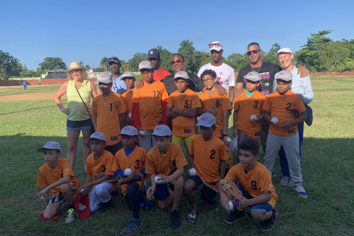 A group of Cuban youths received baseball equipment donated by various Comox Valley organizations and individuals. Photo supplied