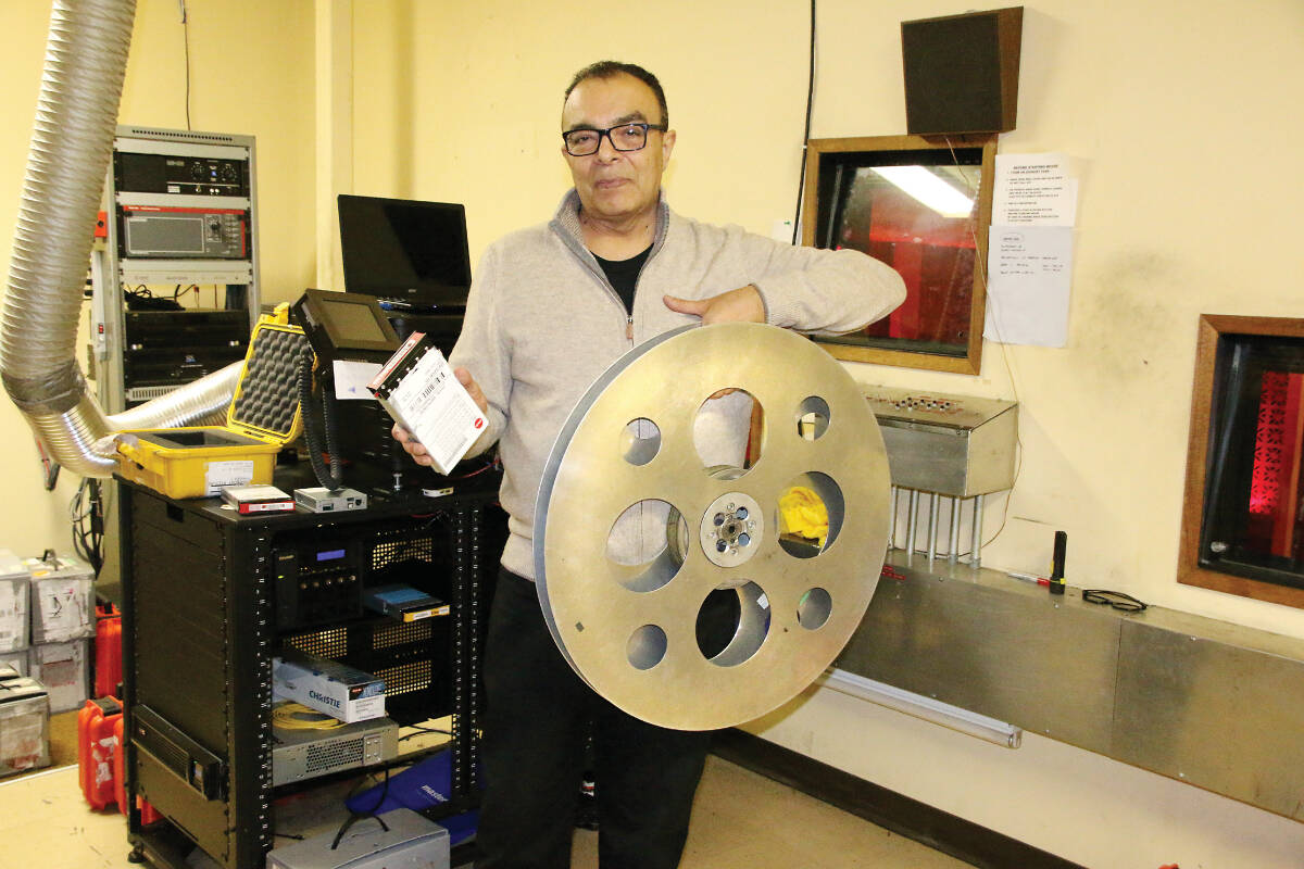 Theatre owner Moby Amarsi back in 2015 when they did upgrades. The movie theatre, the only one in Duncan, has now closed. (Citizen file)