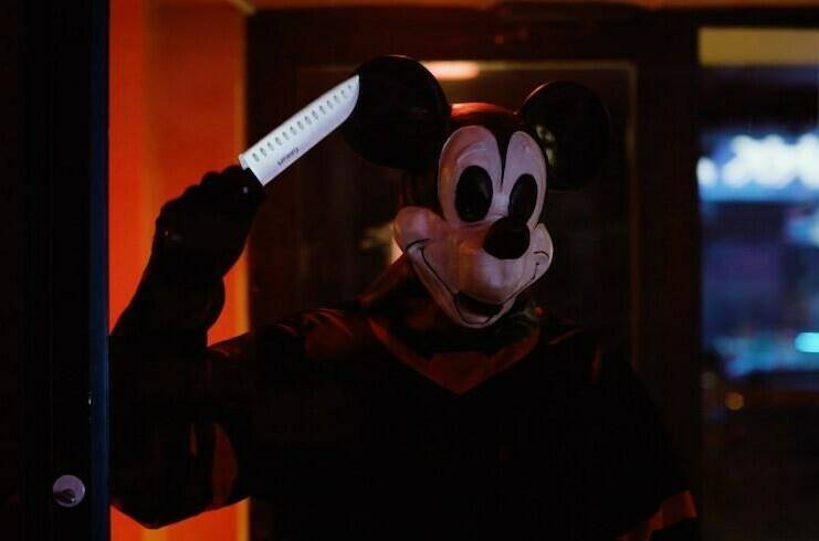 A still image from the film “Mickey’s Mouse Trap” is shown in this handout photo. A Canadian horror director is riding a wave of viral buzz for turning Disney’s most famous character into a gruesome slasher flick. THE CANADIAN PRESS/HO-Jamie Bailey **MANDATORY CREDIT **
