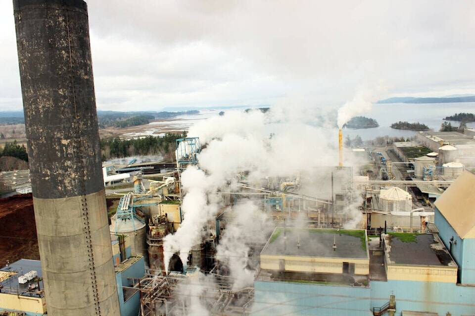 Catalyst mill in Crofton has been fined $25,500 for two discharges in 2021 that spilled more than one million litres of waste water into the ocean. (Citizen file photo)